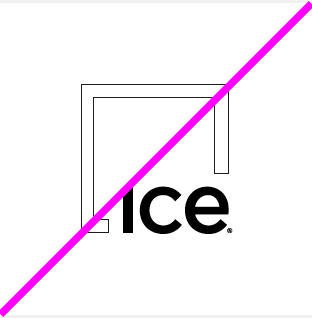 incorrect ice logo example