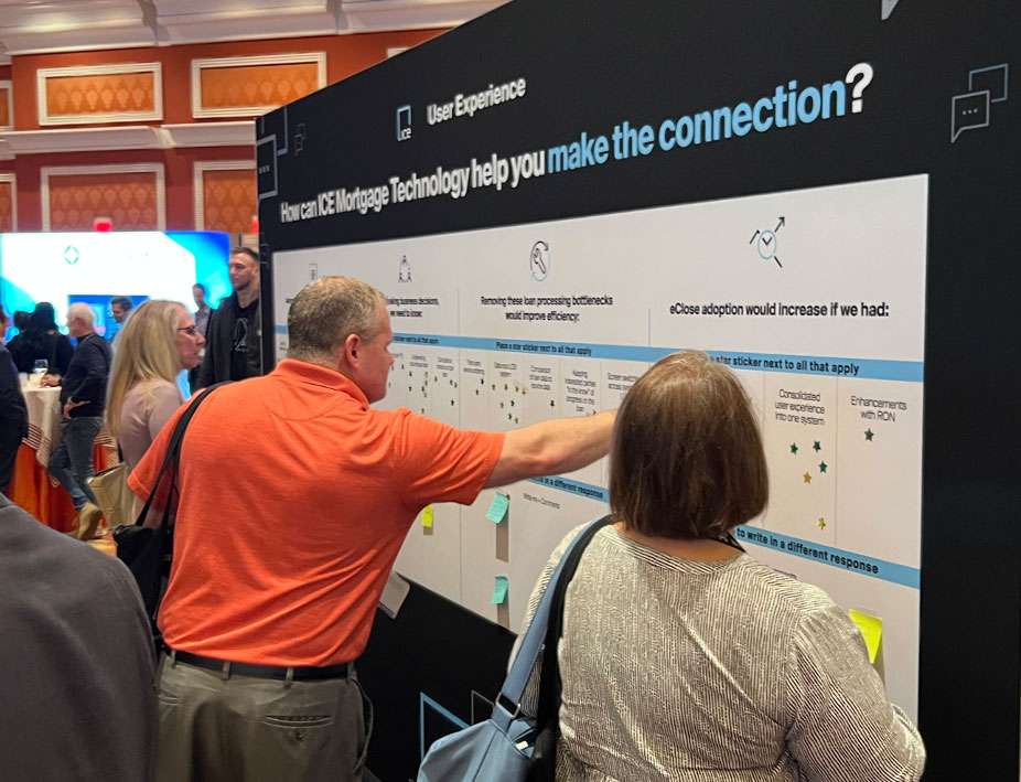 ICE Experience 23 attendees responding to key mortgage business questions.